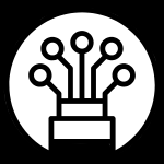fibre optic Digital circuit symbol with multiple lines